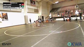 80 lbs 3rd Place - Owen Schiltz, Verdigris Youth Wrestling vs Easton Vann, Bartlesville Wrestling Club