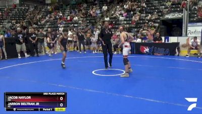 92 lbs 3rd Place Match - Jacob Naylor, MD vs Jarron Beltran Jr, AZ