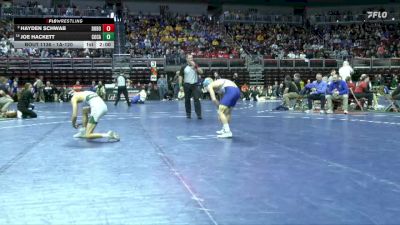 1A-120 lbs Champ. Round 2 - Joe Hackett, Columbus Catholic vs Hayden Schwab, Don Bosco