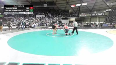 Boys 2A 285 lbs Champ. Round 1 - Evohn Raines-Garcia, Renton vs Mason Perez, Othello