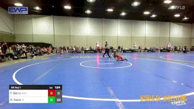 58 lbs Rr Rnd 1 - Tae Berry, Heat 9U vs Andres Tapia, Takedown Elite 9u