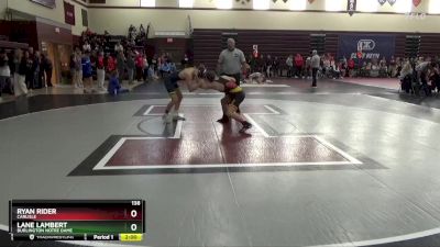 138 lbs Round 1 - Ryan Rider, Carlisle vs Lane Lambert, Burlington Notre Dame