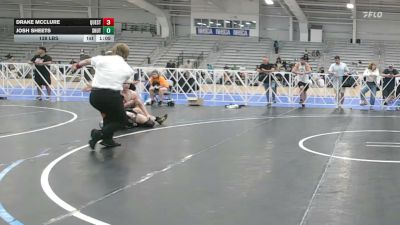 138 lbs Consi Of 4 - Drake McClure, Quest School Of Wrestling Black - HSB vs Josh Sheets, Team Shutt Mutts - HSB