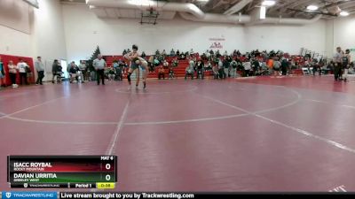 126 lbs Cons. Round 5 - Davian Urritia, Greeley West vs Isacc Roybal, Rocky Mountain