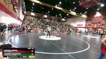 95 lbs Champ. Round 2 - Cooper Griffin,, Dean Morgan vs Dominic Palazzolo, Lander Middle School