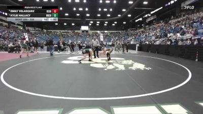 155 lbs Cons. Round 3 - Kylie Hallacy, Wichita-Bishop Carroll Hs vs Emily Velasquez, Kansas City - Schlagle HS