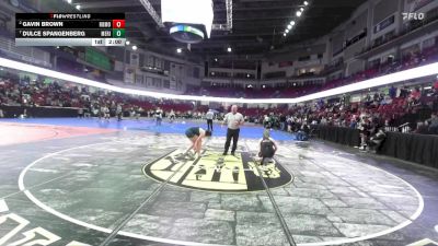 165 lbs Quarterfinal - Dulce Spangenberg, Meridian vs Gavin Brown, Rocky Mountain