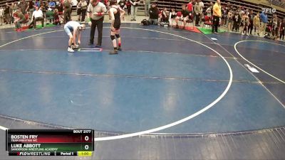 79 lbs Cons. Round 3 - Luke Abbott, Sanderson Wrestling Academy vs Bosten Fry, Team Prestige WC