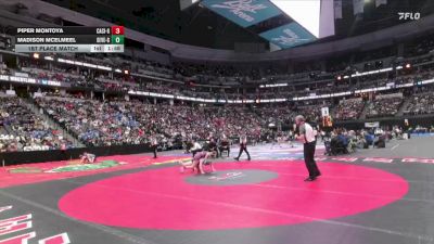 G110-4A 1st Place Match - Piper Montoya, Canon City Girls vs Madison McElmeel, Severance Girls