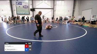 53 kg 3rd Place - Celine Frank, Michigan Rev Yellow vs Kiely Domyancich, Illinois Cornstars Women