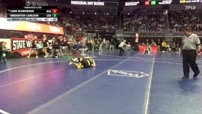 1A-138 lbs Champ. Round 2 - Luke Schroeder, Missouri Valley vs Breighton Carlson, Lawton-Bronson