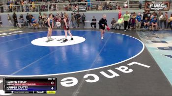 112 lbs 2nd Place Match - Harper Cratty, Kodiak Wrestling Club vs Lauren Esmay, Baranof Bruins Wrestling Club