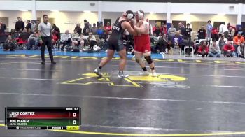 285 lbs Quarterfinal - Joe Maier, Alma College vs Luke Cortez, Olivet