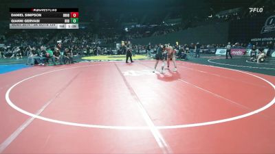 3A Boys 126 lbs Champ. Round 1 - Gianni Gervasi, Rogue River Boys vs Daniel Simpson, Burns Boys