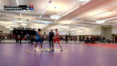 132 lbs Semis - Tyler Vanbebber, Temecula Valley High School Wrestling vs Salvador Bautista II, MTC - MANTANONA TRAINING CENTER