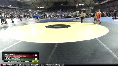 132 lbs Quarterfinal - Lucas Martinez, Quincy Regulator Wrestling vs Isaac Rust, Wrestling Rhinos Wrestling Club