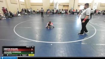 39 lbs Quarterfinal - Griffin McGuire, Evanston Elite Wrestling vs Giovanni Ackerman, Team Prestige