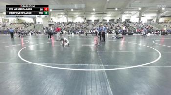 73 lbs Round 1 - Ava Westenbarger, Blackman Wrestling Club vs Jenavieve Sprague, Hawks Wrestling Club