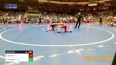 84 lbs Semifinal - Brody Gustin, Michigan Premier Wrestling Club vs King Hawkins, Mat Assassins