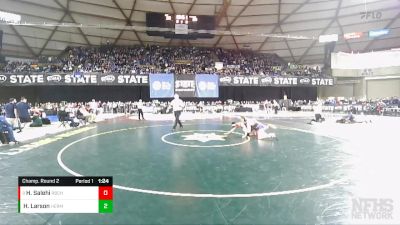 3A 150 lbs Champ. Round 2 - Hamza Salehi, Rainier Beach vs Hayden Larson, Hermiston