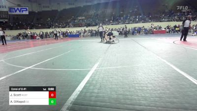 140 lbs Consi Of 8 #1 - Jaelyn Scott, Mustang Middle School vs Addison DiNapoli, Sand Springs HS