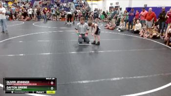 53 lbs Quarterfinal - Oliver Jennings, Mighty Warriors Wrestling Acad vs Dayton Griebe, Cane Bay Cobras