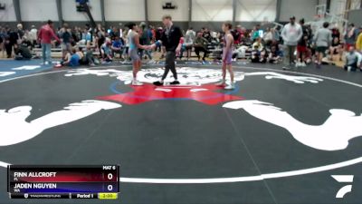 87 lbs Round 3 - Finn Allcroft, FL vs Jaden Nguyen, WA