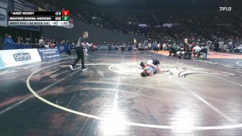 5A Boys 144 lbs Quarterfinal - Jaret Hickey, Crater Boys vs Brayden Rangel-Giesking, Bend Boys