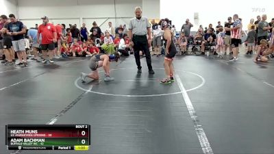 92 lbs Round 1 (4 Team) - Heath Muns, U2 Journeymen Uprising vs Adam Bachman, Buffalo Valley WC