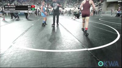 105 lbs Semifinal - Ava Schultz, Rough Riders vs Lily Carson, Sperry Wrestling Club