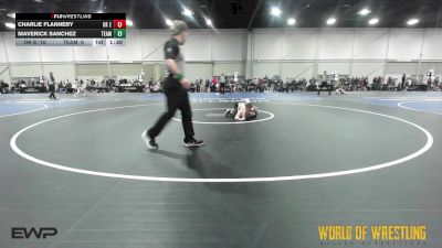 90 lbs Semifinal - Charlie Flannery, OK Elite 14U 1 vs Maverick Sanchez, Team Dash 14U