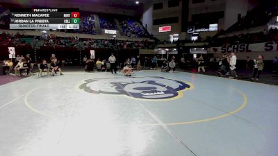 132 lbs Quarterfinal - Kenneth Macafee, North Augusta vs Jordan La Presta, Colleton County