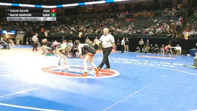 100 Class 1 lbs Quarterfinal - Macie Kempker, Blair Oaks vs Chloe Zeller, Stover
