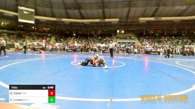 70 lbs Consi Of 32 #2 - Brody Gabel, Pikes Peak Warriors vs Cruz Lucero, Duran Elite