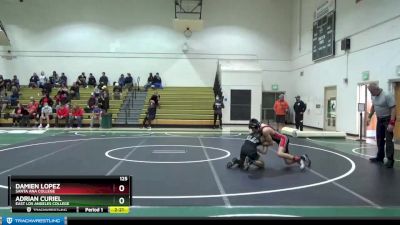 125 lbs Champ. Round 1 - Adrian Curiel, East Los Angeles College vs Damien Lopez, Santa Ana College