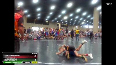 85 lbs Round 3 (6 Team) - Sawyer Howard, BS Wrestling vs AJ Dziedzicki, BHWC/ Dirt Divers