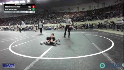 40 lbs Consi Of 8 #1 - Sebastian Ramos, Weatherford Youth Wrestling vs Boston Flinn, Team Worx