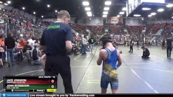 72 lbs Cons. Round 1 - Jace Johnson, Kingsford Youth WC vs John Roseboom, Gull Lake WC