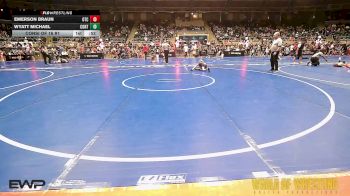 55 lbs Consi Of 16 #1 - Emerson Braun, Owasso Takedown Club vs Wyatt Michael, Contenders Wrestling Academy