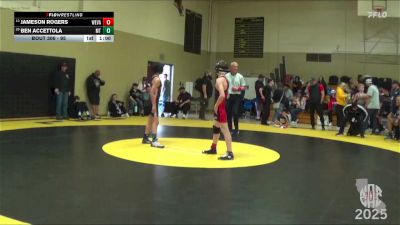 95 lbs Cons. Round 1 - Jameson Rogers, CORNING SHARKS vs Ben Accettola, Mat Time