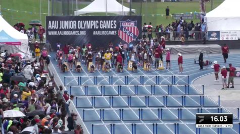 Youth Girls' 100m Hurdles Championship, Semi-Finals 9 - Age 14