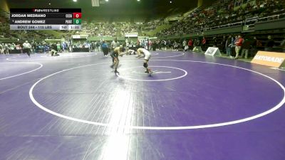 115 lbs Round Of 16 - Jordan Medrano, Cesar Chavez vs Andrew Gomez, Porterville