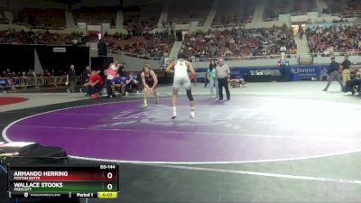 D3-144 lbs 3rd Place Match - Armando Herring, Poston Butte vs Wallace Stooks, Prescott