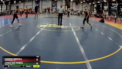 130 lbs Rd# 2 10:30am Friday - Cannon Driscoll, Team Gotcha vs Lyman Nau Rarick, SELECT, Utah