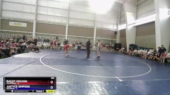165 lbs Semis & 1st Wrestleback (8 Team) - Bailey Holman, California vs Justyce Simpson, Michigan