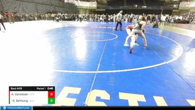 121 lbs Cons. Round 1 - Sara DeYoung, Team Aggression Wrestling Club vs Arieana Vanneson, Franklin Pierce Cardinal Wrestling Club