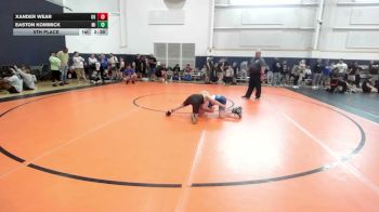 90 lbs 5th Place - Xander Wear, OH vs Easton Kommick, MI