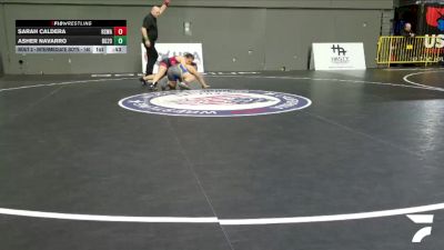 Intermediate Boys - 140 lbs Champ. Round 1 - Sarah Caldera, Red Star Wrestling Academy vs Asher Navarro, Brawley Gladiators 2.0 Wrestling