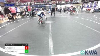 70 lbs Quarterfinal - Kyzer Falcon, Division Bell Wrestling vs Kaisan Thompson, Clinton Youth Wrestling