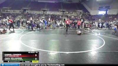 53 lbs Champ. Round 1 - Owen Williamson, Nebraska Wrestling Academy vs Gabriel Cisneros, Duran Wrestling Club